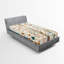Drap-housse botanique Ambesonne_ Rayures bohémiennes Woodland_ Saumon bleu pétrole-95977100