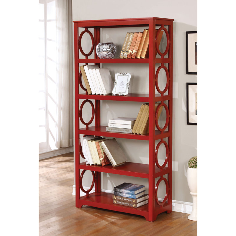 Étagère à livres H 72 "x l 35,5" Willa, Rouge