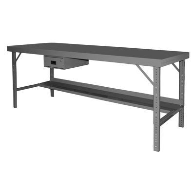 Steel Top Height-Adjustable Workbench