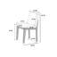 Ensemble de table de salle à manger 5 pièces Joelyn avec 4 chaises rembourrées Joelyn-1947028814