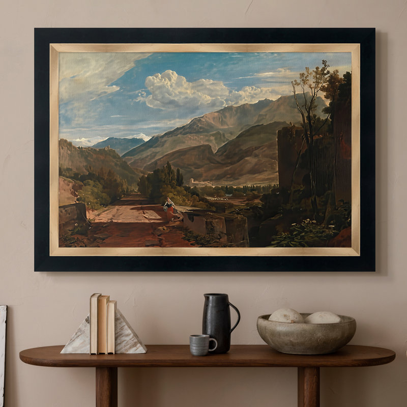 " Bonneville, Savoy " by J.M.W. Turner, 20x28 INNER SIZE, Framed Canvas, Tuxedo Gold Edge