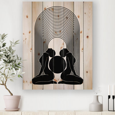 «Empowered Cosmic Women», impression géométrique sur bois sans cadre