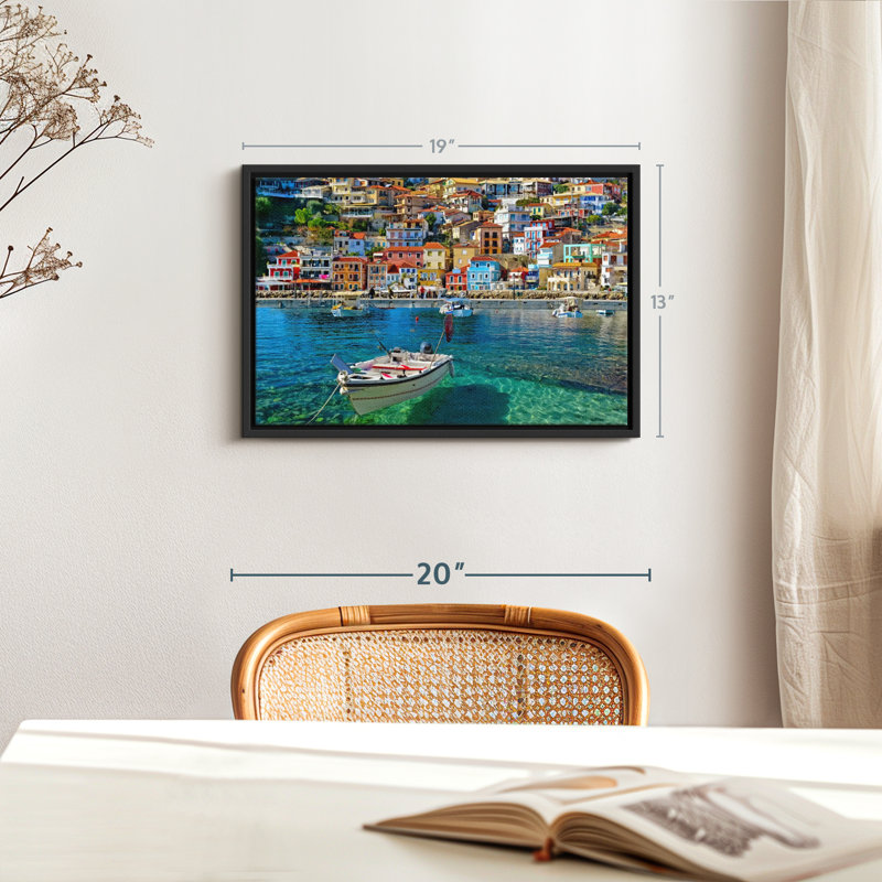 Plage "Impression sur toile Meniera Beach Town", H 13 po x l 19 po