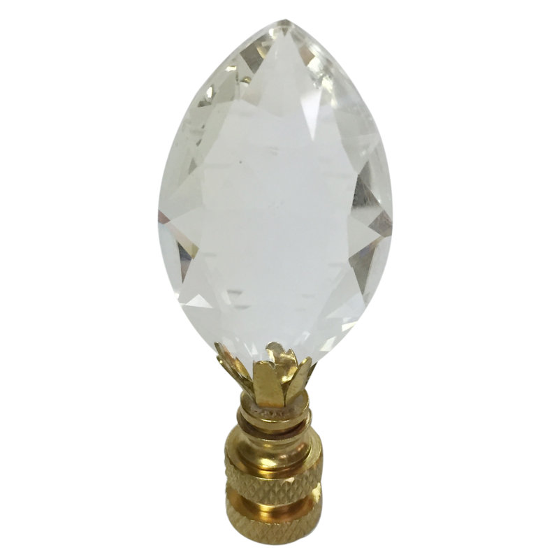 Pear Shaped K9 Crystal Lamp Finial