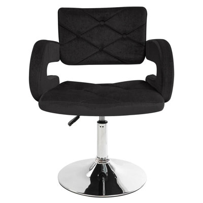 Vera Diamond Tufted Vanity Chair with Velvet Fabric, Rolling Chair with Adjustable Height and Swivel Base