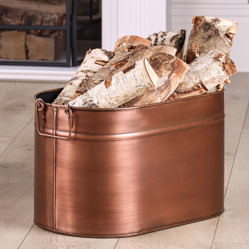 Crannell Iron Log Carrier, 28.5cm H x 51cm W x 28cm D