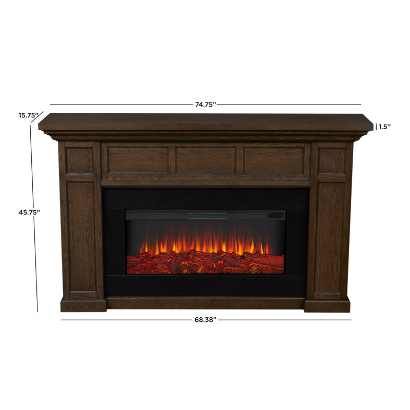 Foyer électrique d'extérieur 75 "Alcott par Real Flame, Tonneau vieilli, Standard