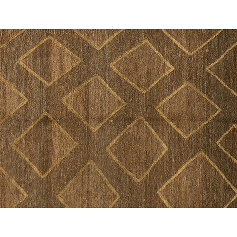 Hand Knotted Area Rug in Dark Gray And Gray