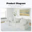Canapé modulaire surdimensionné surdimensionné, ensemble de canapé de plancher Boucle de luxe, canapé convertible compressé, canapé spacieux rempli de mousse pour le salon, combinaison libre