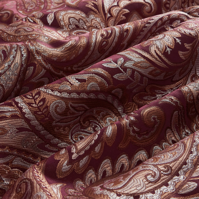 King Red Jacquard Cotton 12-Piece Comforter Set