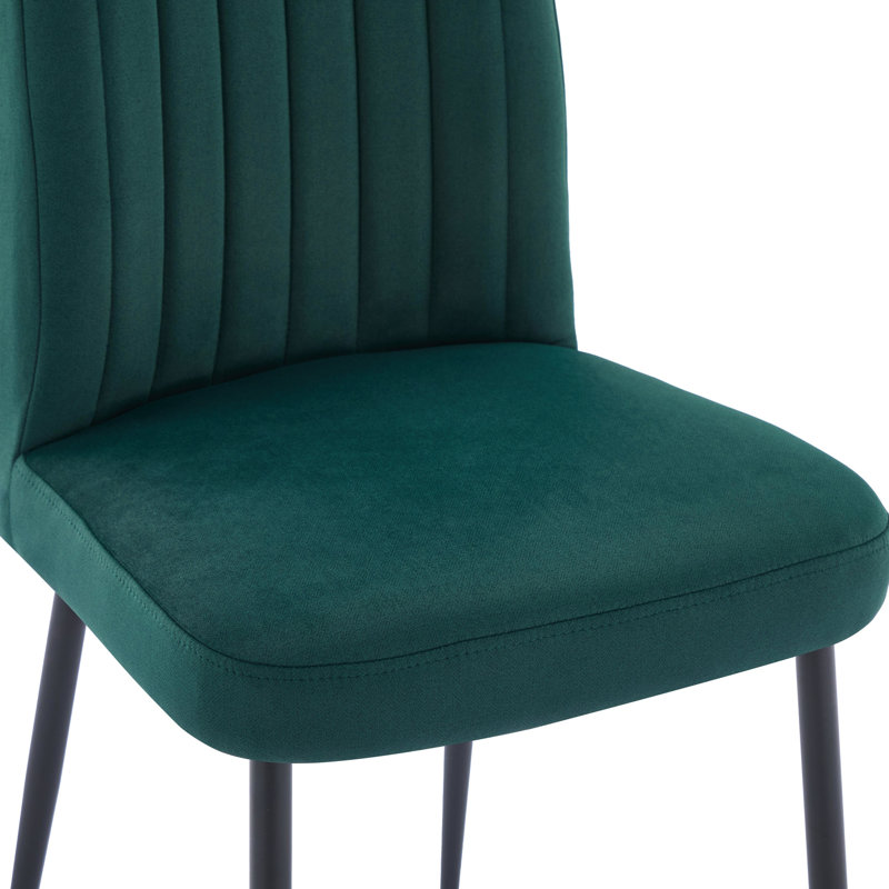 De 2 chaises de salle à manger à pieds réglables en velours de fer à coût élevé - avantage pour les espaces intérieurs Simple Design Home Decor