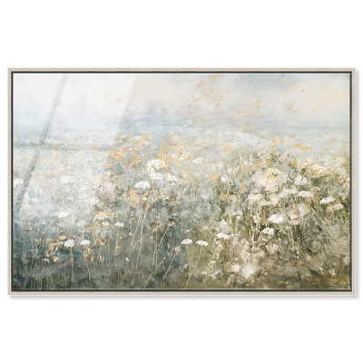 Meadow Veil High-Gloss Frameless Acrylic Glass Wall Art Floral & Botanical Print by Oliver Gal, Ready to Hang, 15 x 10