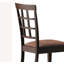 Chaise d'appoint en microfibre brun foncé et finition espresso, ensemble de 2