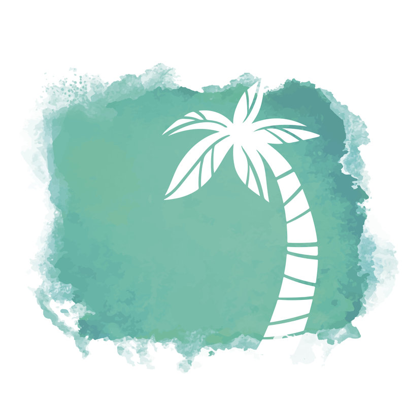 Flaxt Coconut Palm Tree - Wrapped Canvas Print, 76 cm H x 76 cm W x 3.8 cm D