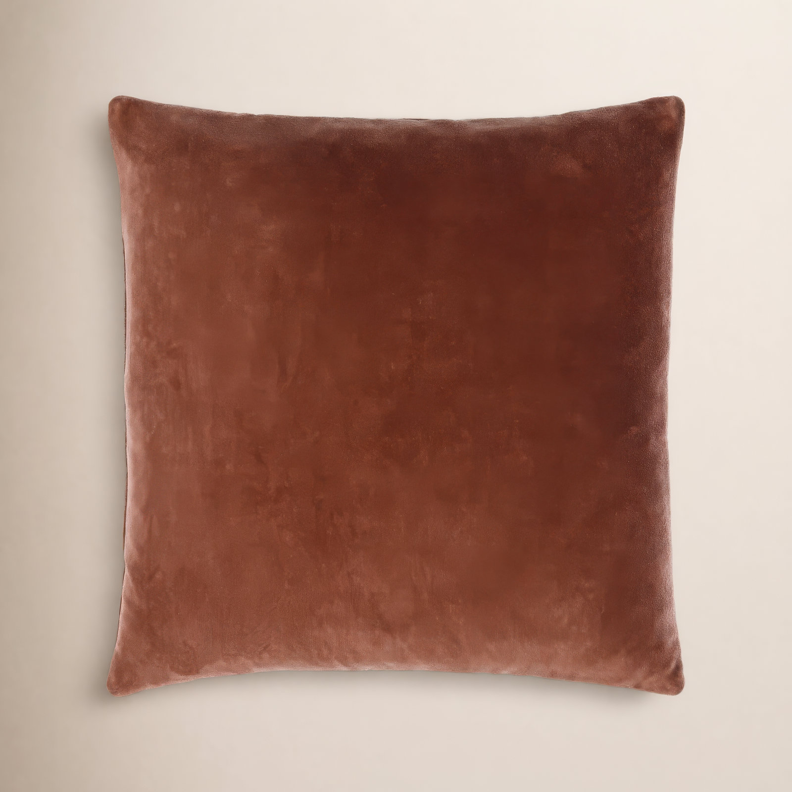 Rainier Cotton Throw Pillow, 18" x 18", Pillow Cover Only - No Insert, Brick