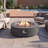 Langport Concrete Propane Fire Pit Table-1272951543