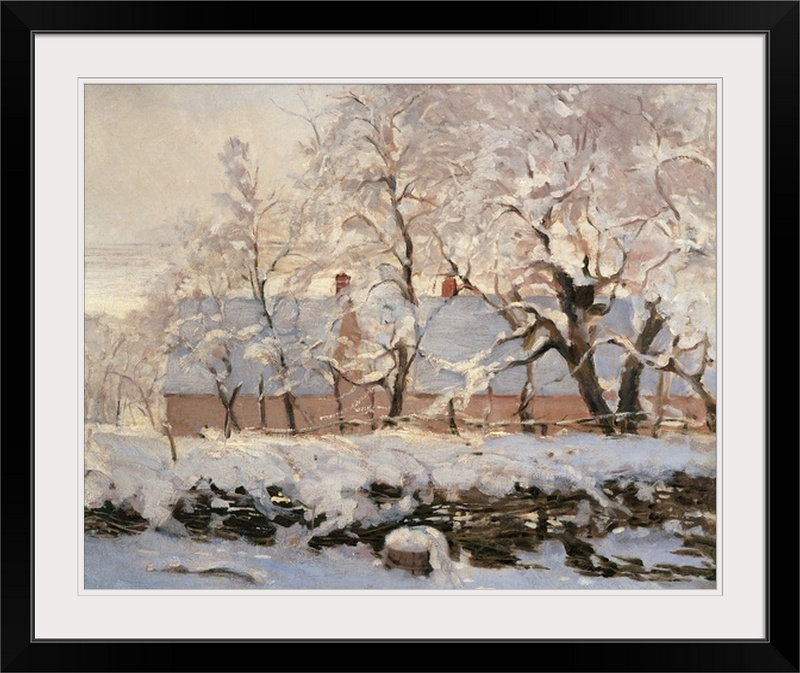 Pie, 1868 - 1869. Musée d'art de Claude Monet - reproduction, H 38 po x l 48 po x P 1,5 po, Toile