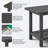 Adirondack Square Side Table - 18.4" HDPE Outdoor End Table - Weatherproof, Rustproof & Low Maintenance For Patio, Deck, Pool, Or Indoor Use-1396885184