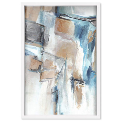 Décoration de salon Balance of Colors Shadowbox Print par Art Remedy, cadre blanc, 11 x 16