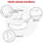 Flex Edge Beater and Pouring Shield Accessories Set for KitchenAid 4.5-5 Qt Mixer by GVODE