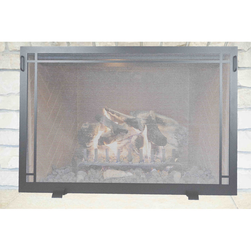 Pare-étincelles 1 panneau Hearth Craftsman Design, H 32 po x l 43 po x P 1 po, Étain foncé