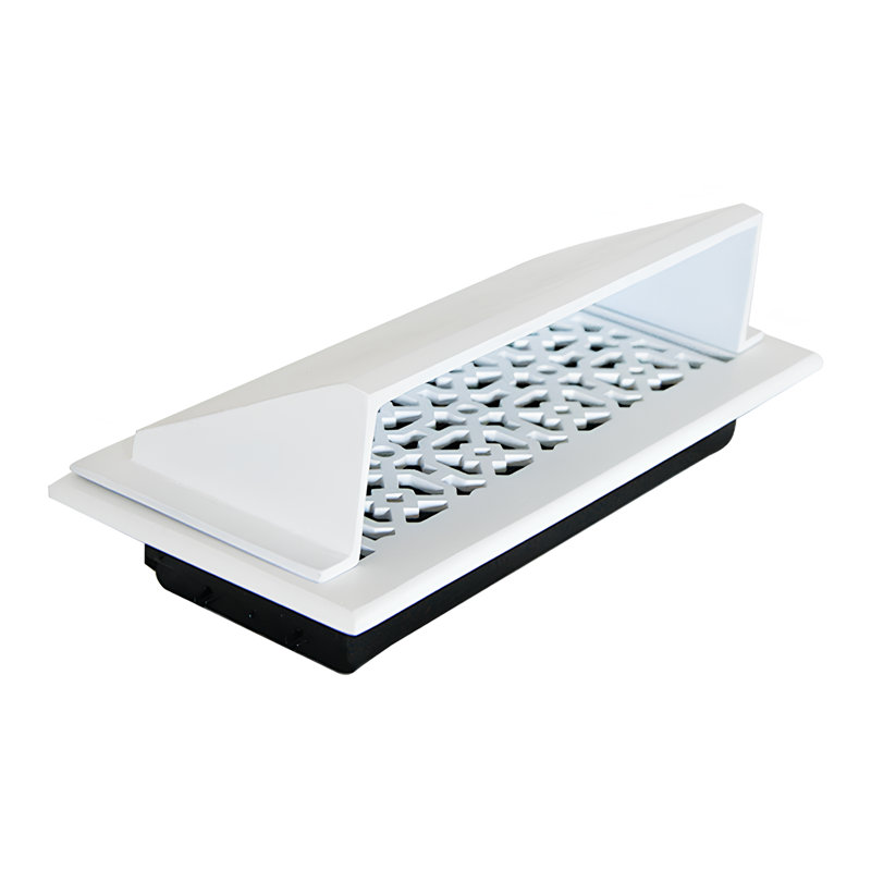 Paquet de 5 déflecteurs en métal massif 4 po x 10 po en fonte d'aluminium incassable | Air et inverseur de chaleur, Blanc