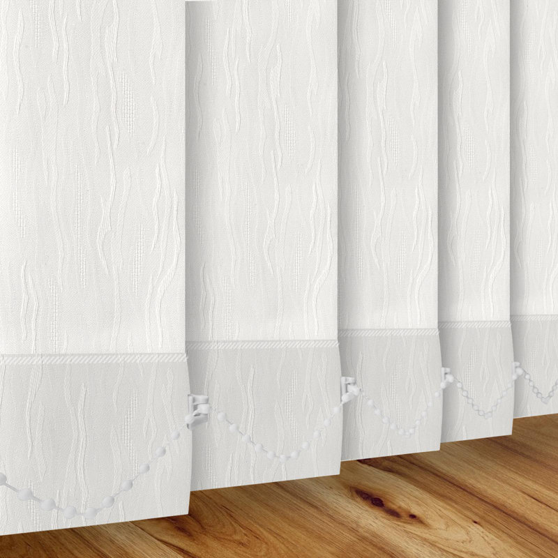 Made to Measure Semi-Sheer Vertical Blind Slats, Sunrise White