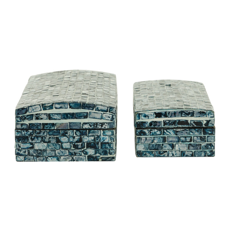 2 Piece Manufactured Wood Decorative Box Set