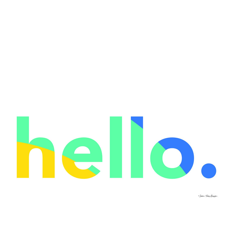 Hello - reproduction sur toile tendue, H 24 po x l 32 po