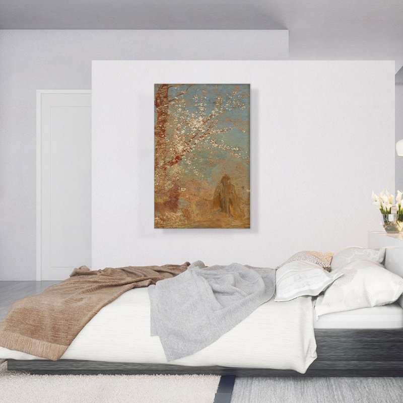 «The Red Tree 1905» par Odilon Redon, reproduction d'art sur toile tendue, H 40 po x l 26 po x P 1,5 po