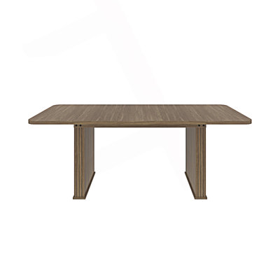 Modern Dining Table, Kitchen Table With Double Robust Pedestal Base