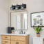 Luminaire de salle de bain moderne en cristal noir avec abat-jour carré, applique murale 3 lumières pour un éclairage miroir, design durable et élégant-842038918-842038919-842038932