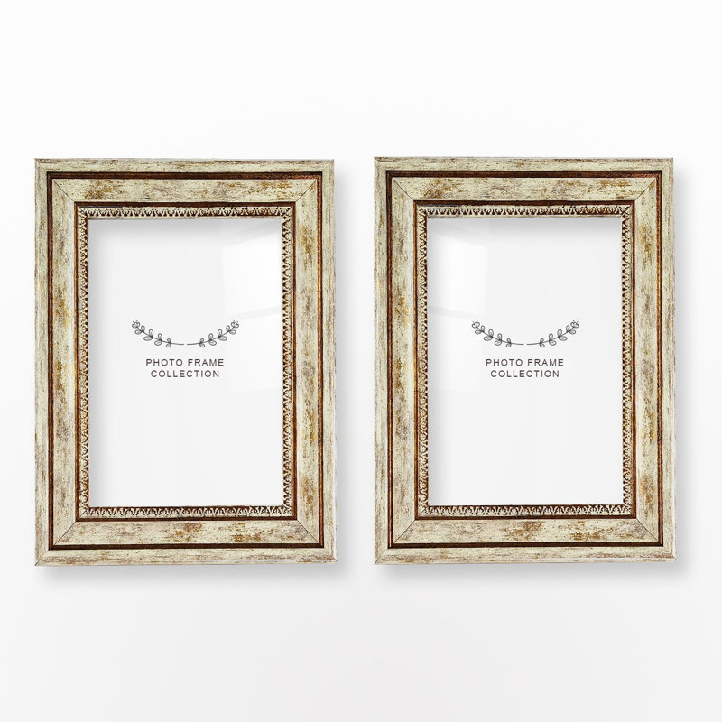 Cadre photo élégant Chiu (2 pièces), brun, 5,9 po x 8,3 po | 100% plastique durable, largeur du cadre: 1,6 po | Parfait pour la décoration intérieure, les espaces de bureau et les cadeaux, conception élégante et légère