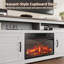 Meuble télé 63 po, centre de divertissement avec foyer électrique et portes d'armoire 63 po-1611071693