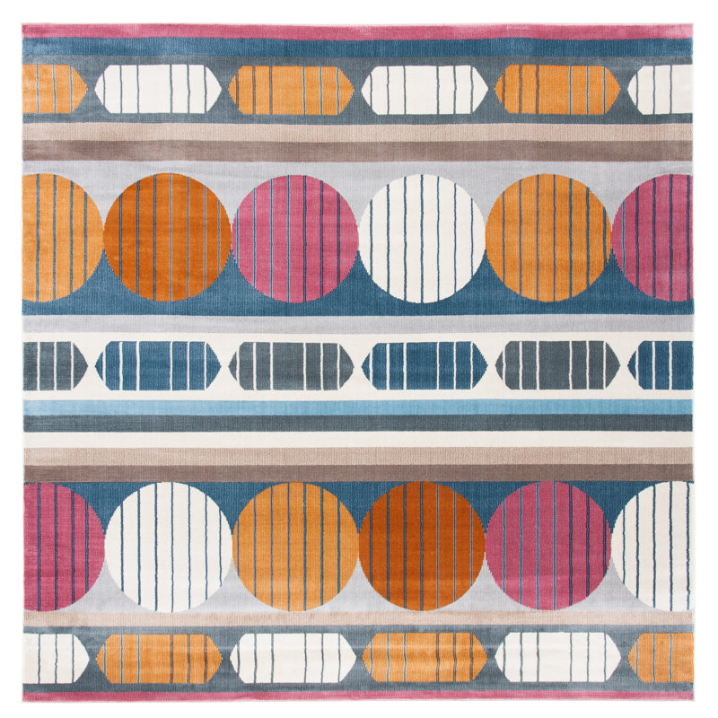 Hornung 300 Performance Geometric Rug, Square 6'7"