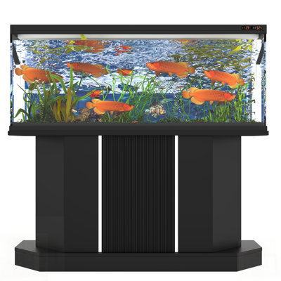 Modern Heavy Duty Gallon Fish Tank Stand with Power Outlets and Cabinet Storage