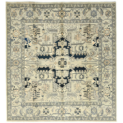 Tapis oriental tribal carré 8X8 One-of-a-Kind