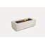 SCULPTURA FIREPIT RECTANGLE 24 X 52, LISSÉ, GRIS COOL AVEC COUVERCLE