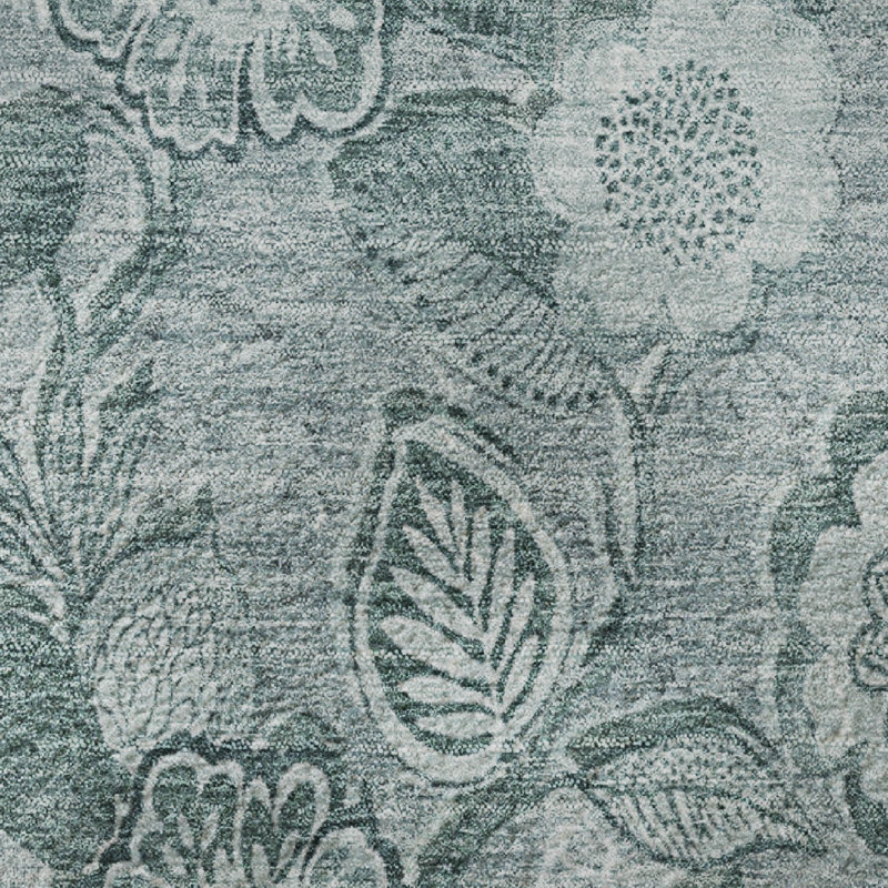 Premium Machine Washable Ralston AMF1939 Floral Rug, Rectangle 1'8" x 2'6"