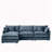 3-Seater Comfy Cloud Couches with Movable Ottoman-1405754264