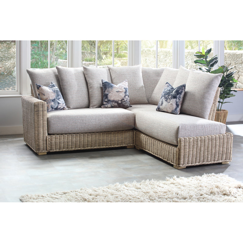 Cordella Burford in Blush Tweed Corner Sofa, Right Hand Facing