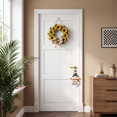 32" x 80" White Primed 3-Panel Solid Core Manufactured Wood Trimmable Interior Door Slab for Bedroom, Closet, Pantry and Office, Without Frame and Hardware Kit