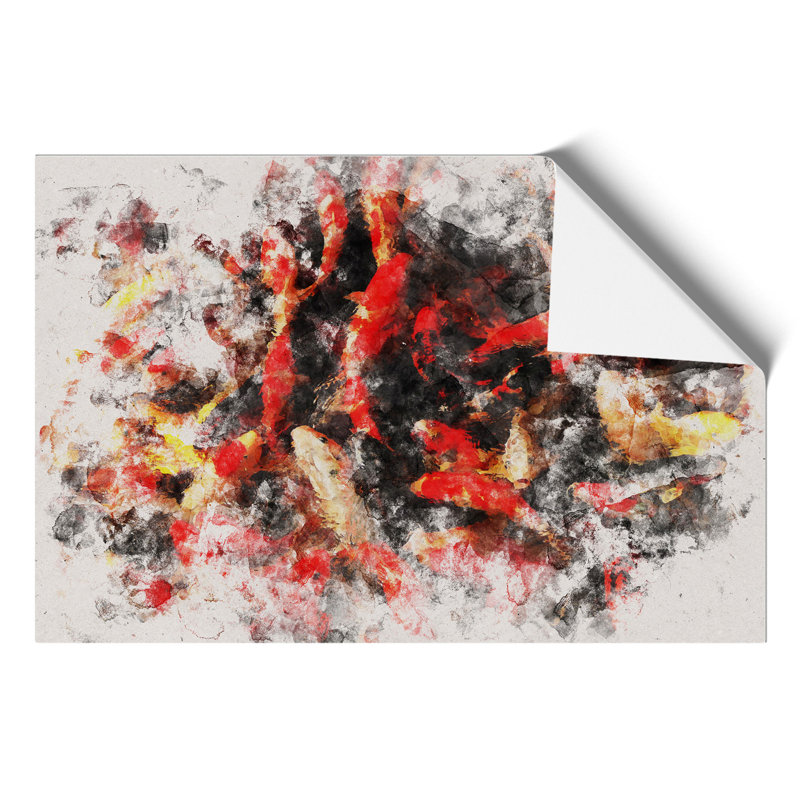 Many Fish Watercolour - Frameless Print, 21cm H x 30cm W x 0.1cm D
