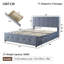 Rosendale Upholstered Velvet Drawers Bed-336643443
