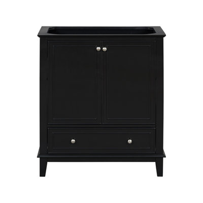 30" Bathroom Vanity Without Sink, Base Only, Multi-Functional Bathroom Cabinet With Doors And Drawer, Solid Frame And MDF Board