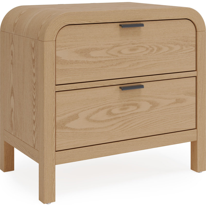 Table de chevet 2 tiroirs Essie, Bois d'œuvre