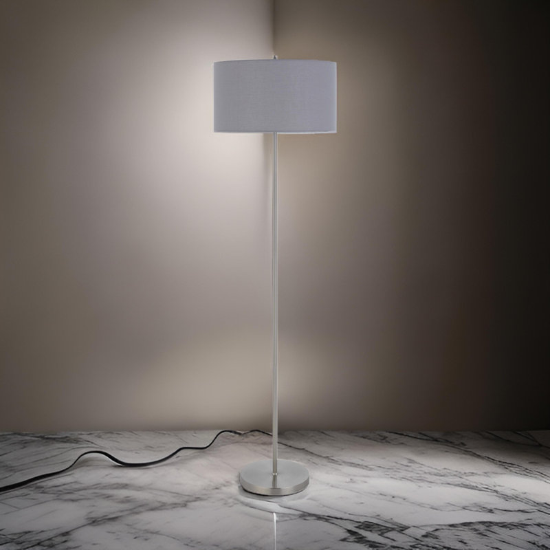 Quamar 58.75'' Traditional Floor Lamp, Gray