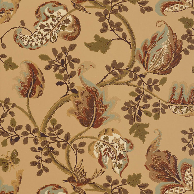 Fox Hollow Wallpaper, Honey and Smoke