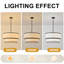 Lustre tambour 5 lumières en tissu blanc-1240108974