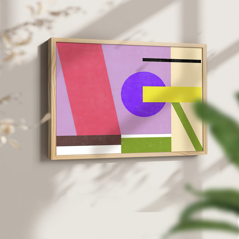 Color Composition IV -Framed Print - Restickable, 8" H x 10" W, Natural